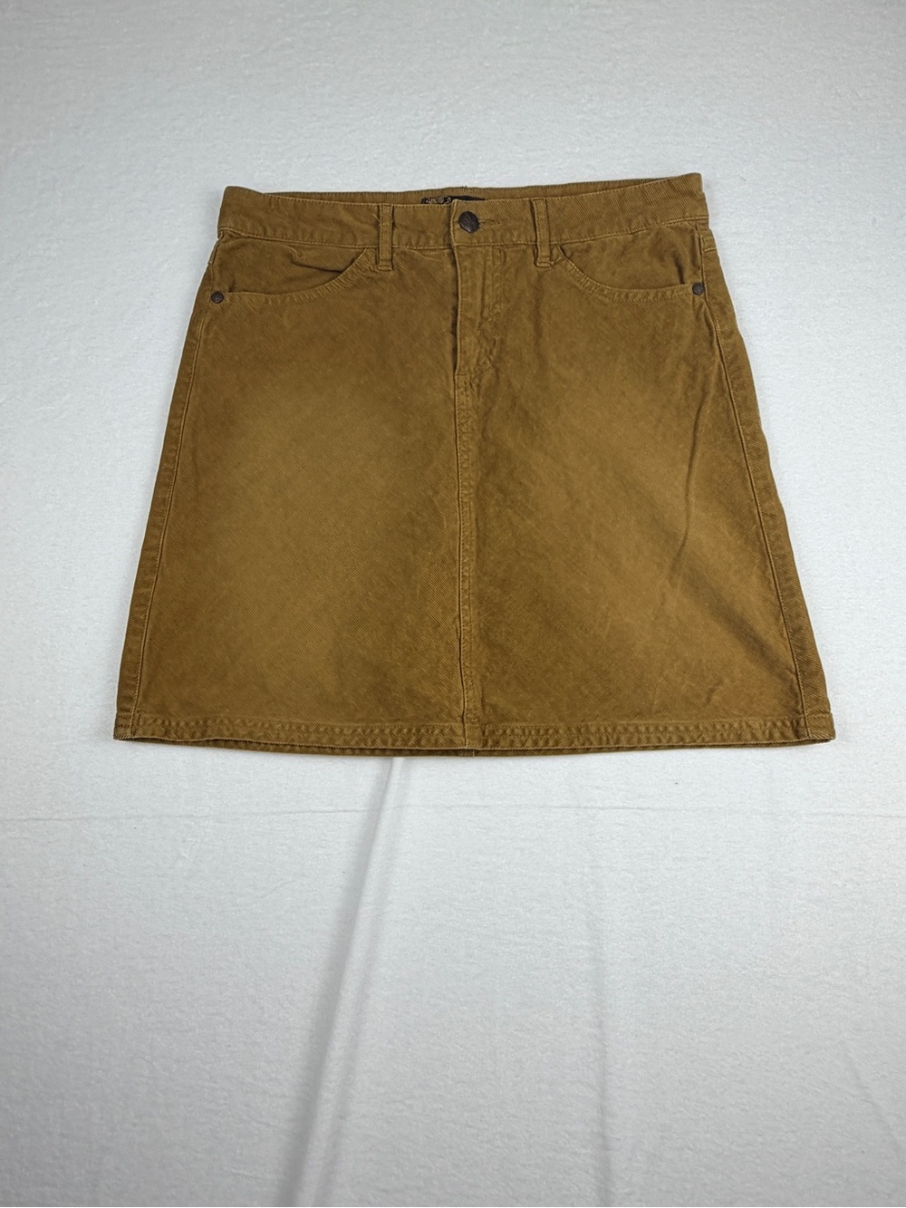 Prana Tan Corduroy A-Line Mini Skirt